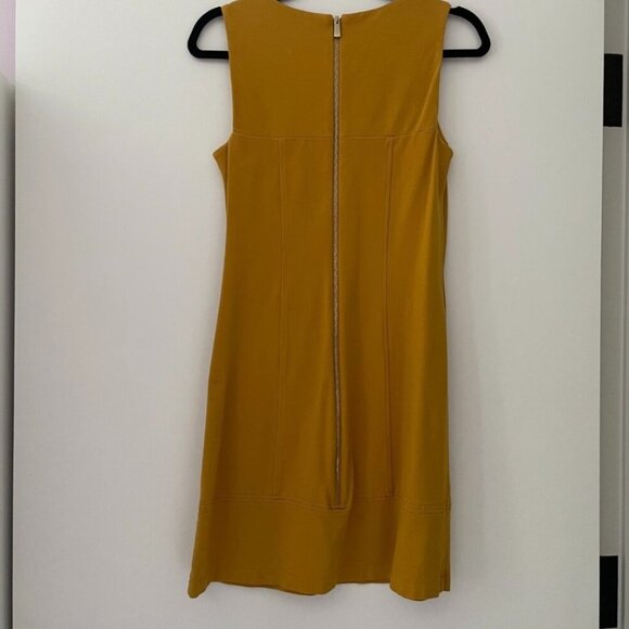 Vince Camuto dress, short, mustard yellow, size 2, worn once - Picture 3 of 4